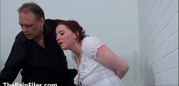  Bizarre spanking and messy humiliation of enslaved Isabel Dean in degrading domi